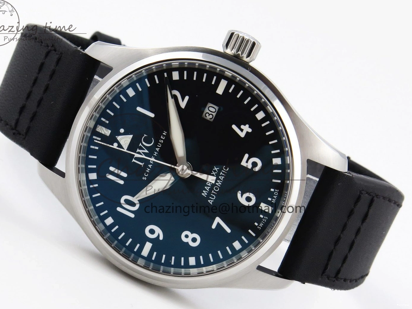 MIROTIME 0331 Pilot Mark XX IW328201 ZF 1:1 Best Edition Black Dial on Black Leather Strap A Affordable 7028